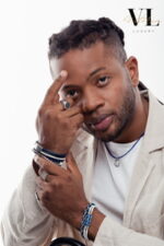 Pulseira dupla fio encerado branco e azul fecho iman aço - Image 2