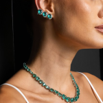 Gargantilha Pedra Verde Água