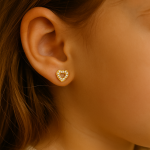 Brincos Coração Prata