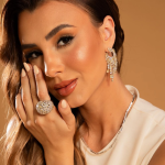 Conjunto Brinco e Anel Cristal com Micro Zirconias